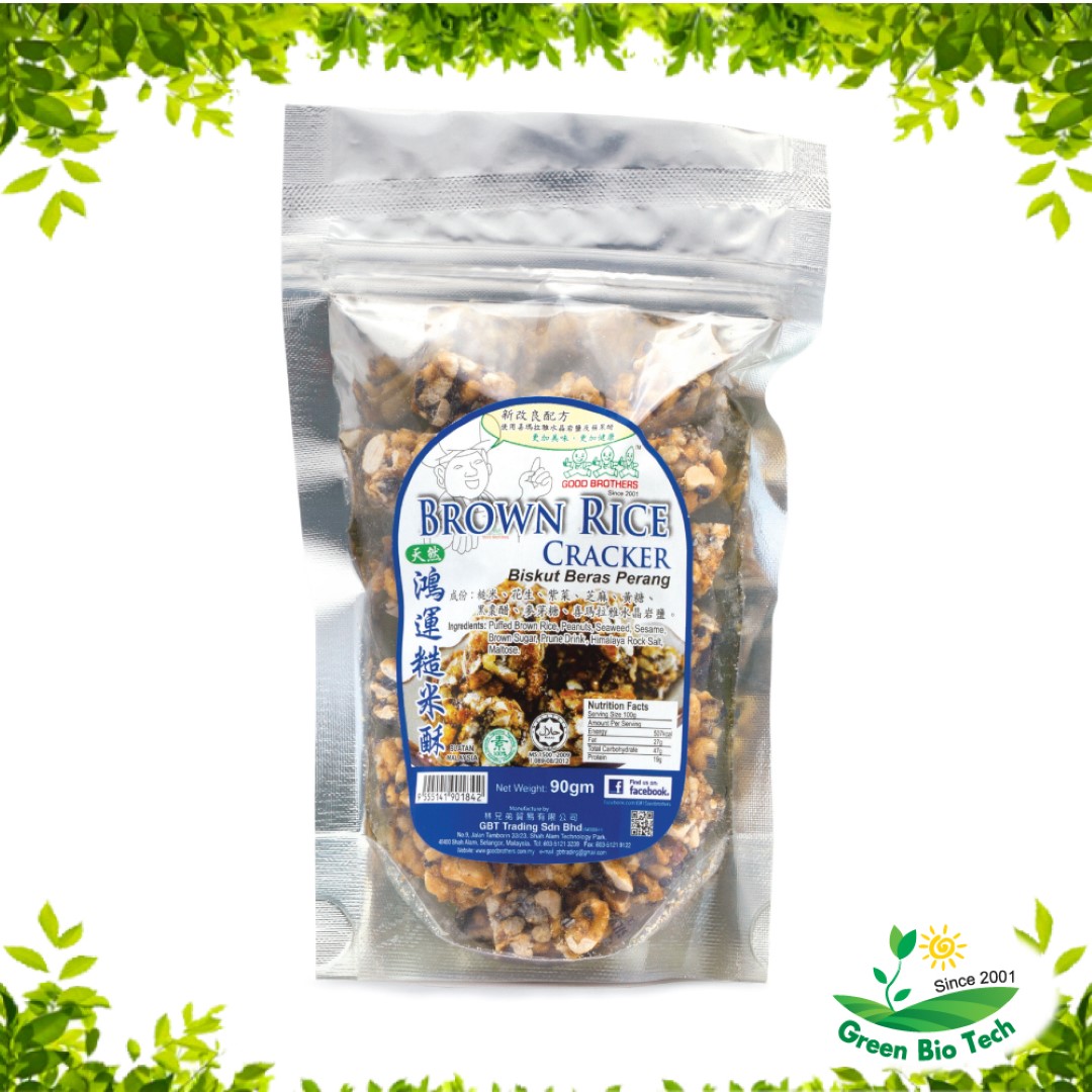 Organic Brown Rice Cracker | 有机鸿运糙米酥 90g