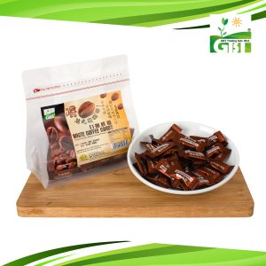 white coffee candy sample